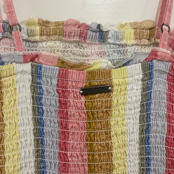 Billabong Smocked Colorful Striped Maxi Dress size small - Picture 6 of 7